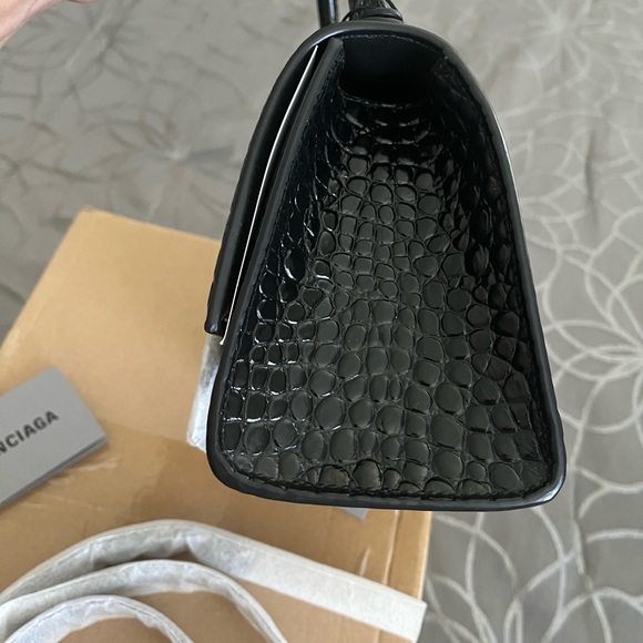 Balenciaga Hourglass Bag - 💯% AUTHENTIC‼️ BRAND NEW w/ TAGS‼️ SMALL BLACK/BLACK - Picture 10 of 17